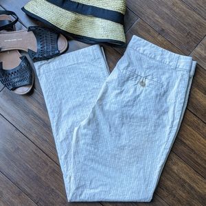Banana Republic Seersucker Striped Cropped Pants 6